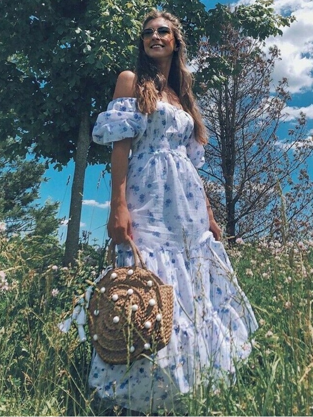 Loveshackfancy x target purple floral maxi dress